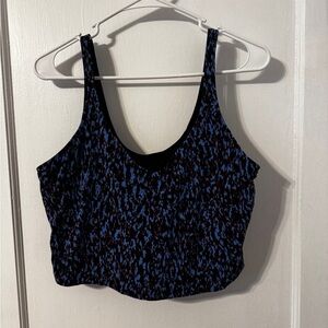 Lululemon Athletica Black and Blue Patterned Align Tank Top